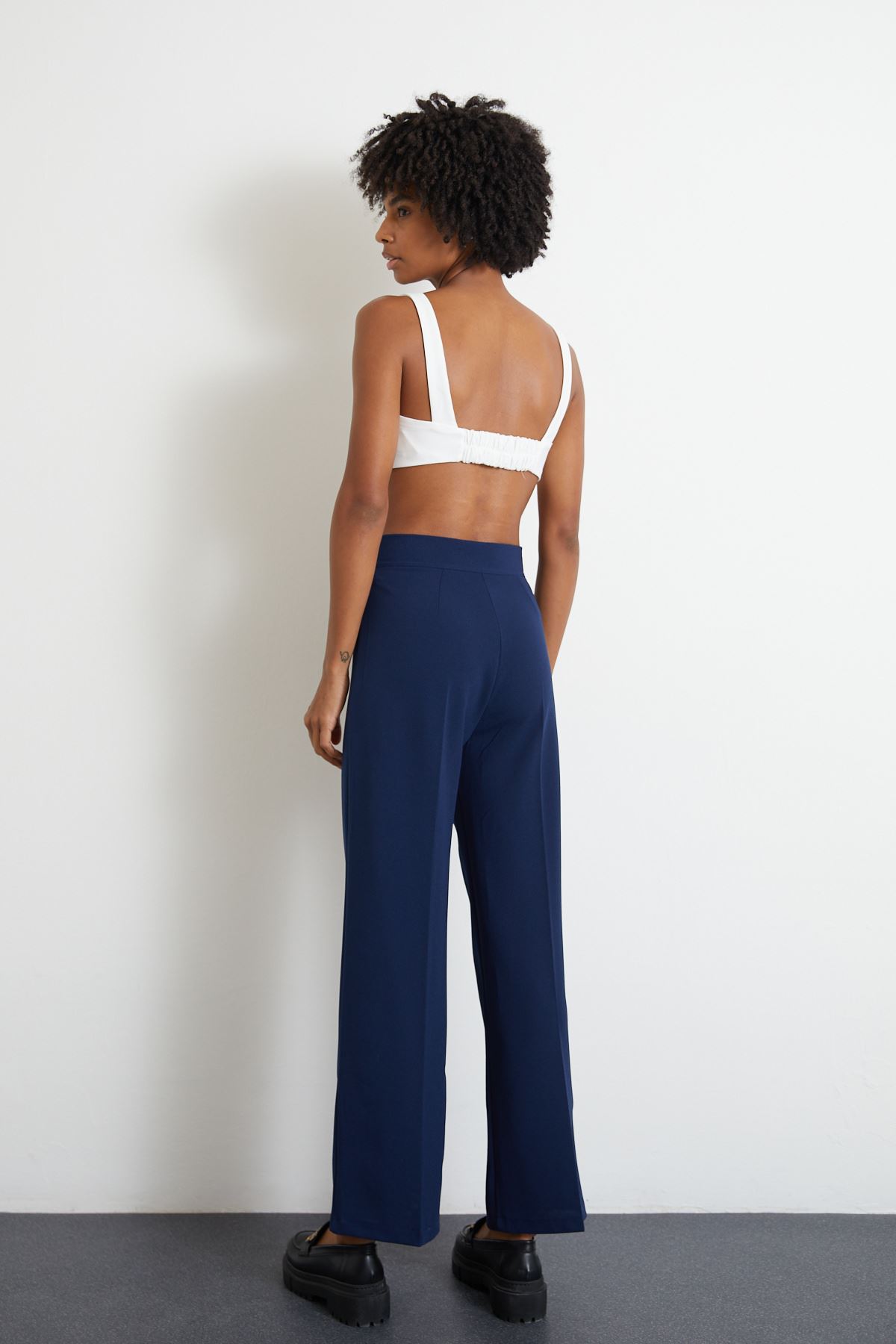 Düğmeli Pantolon-Lacivert