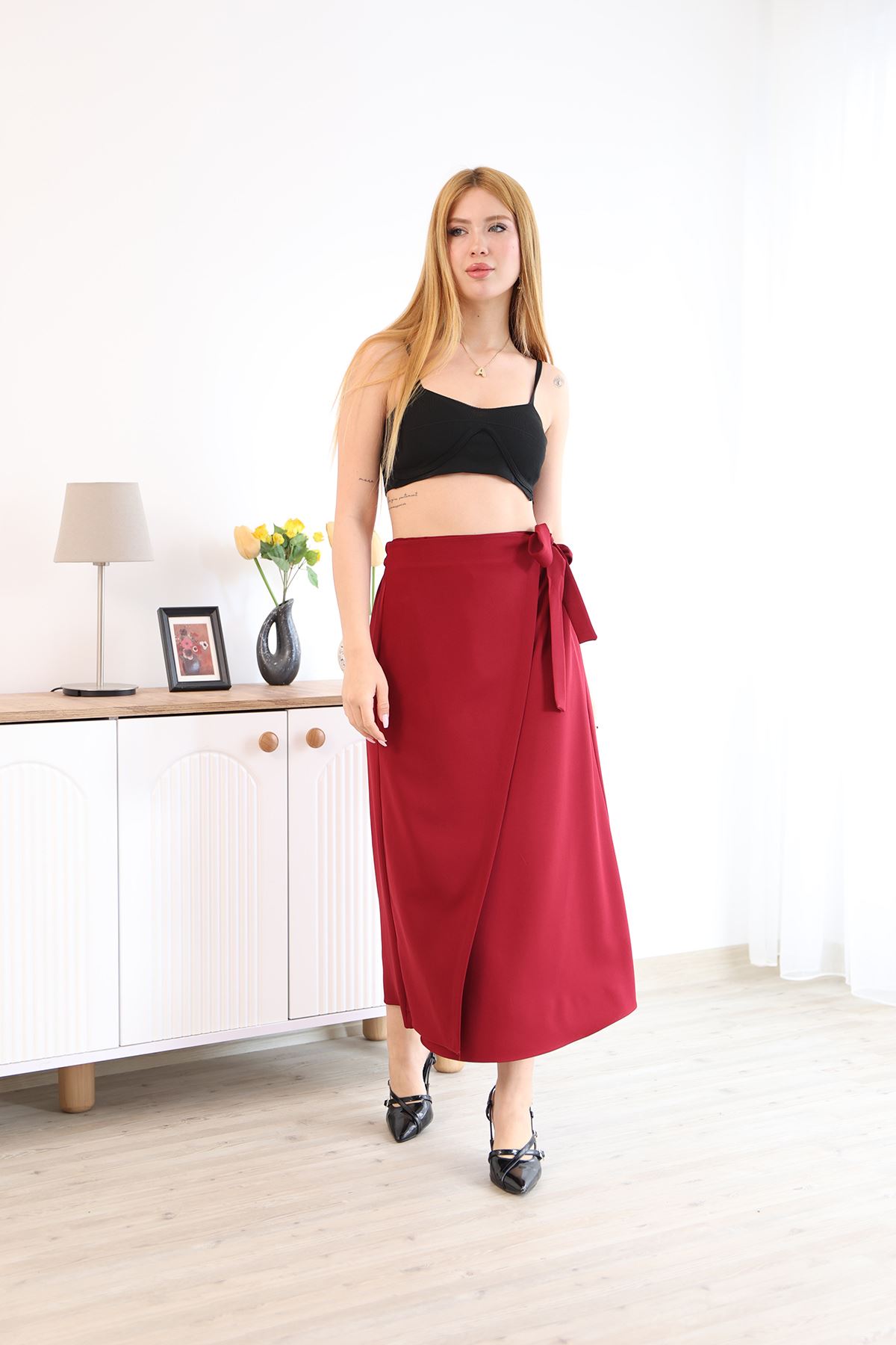 Ön Kapak Detay Atlas  Etek-Bordo