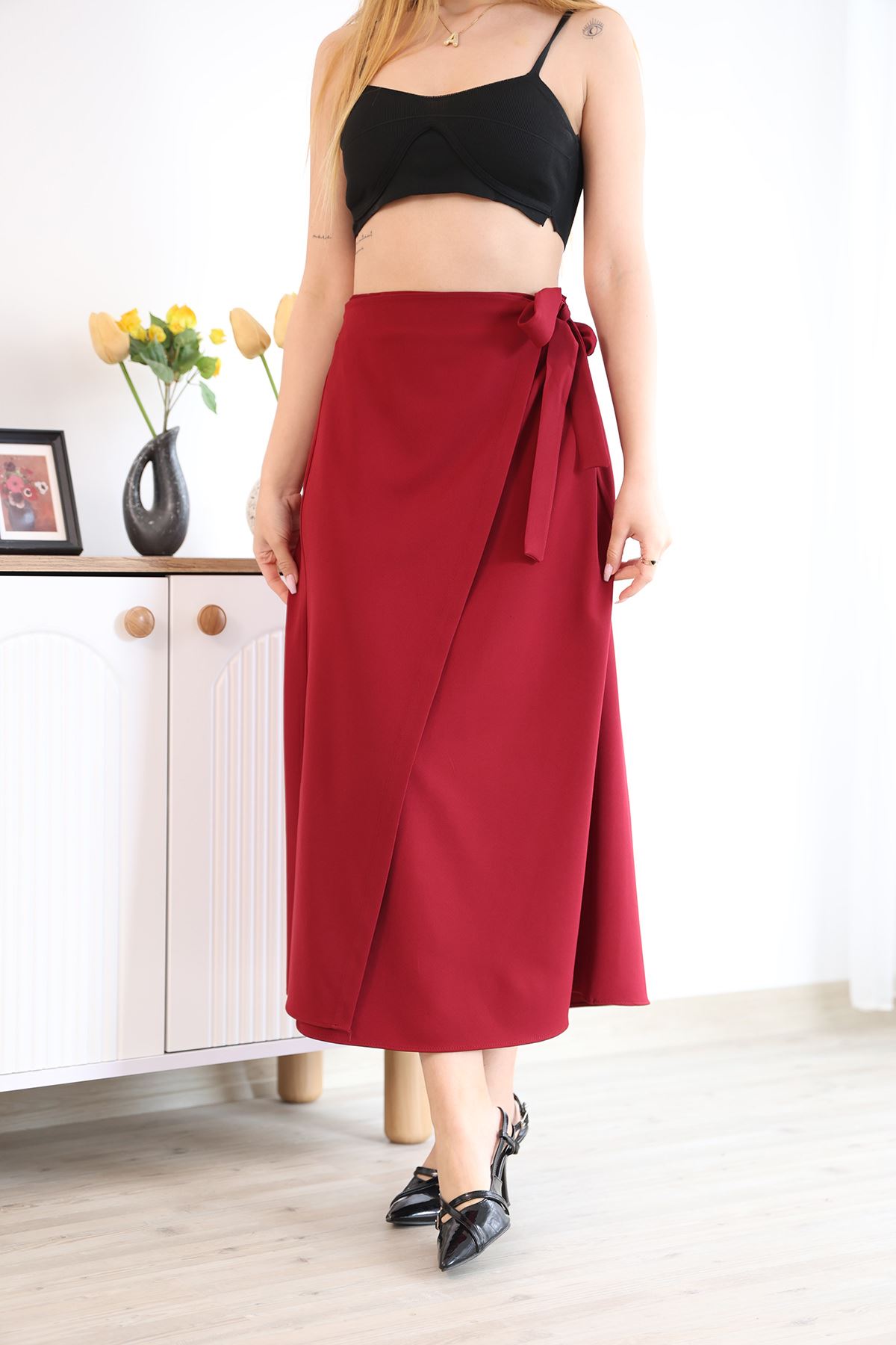 Ön Kapak Detay Atlas  Etek-Bordo