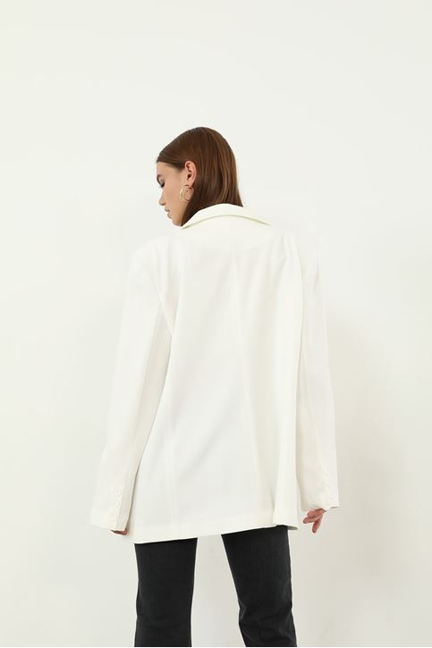 Retro Palazzo Ceket-Ekru