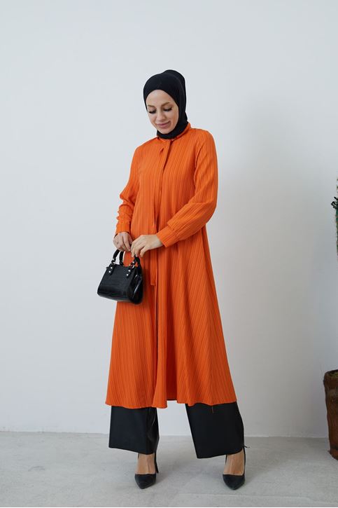 Fularlı Tunik-Oranj