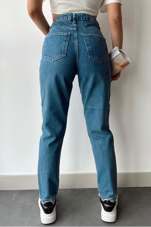 Mom Jean Pantolon-Mavi