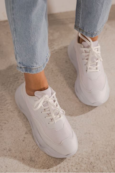 Bağcıklı Spor Ayakkabı-Beyaz