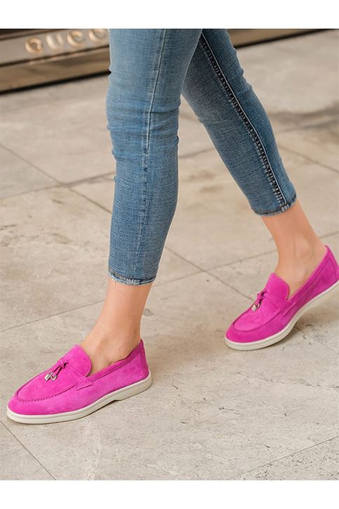 Süet Ayakkabı-Fuşya