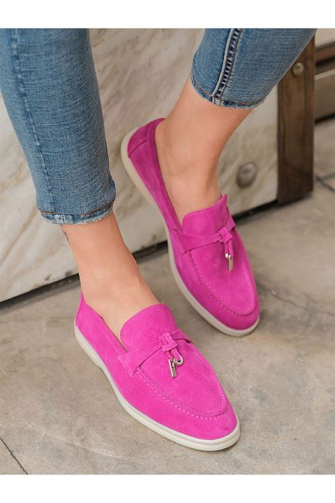 Süet Ayakkabı-Fuşya