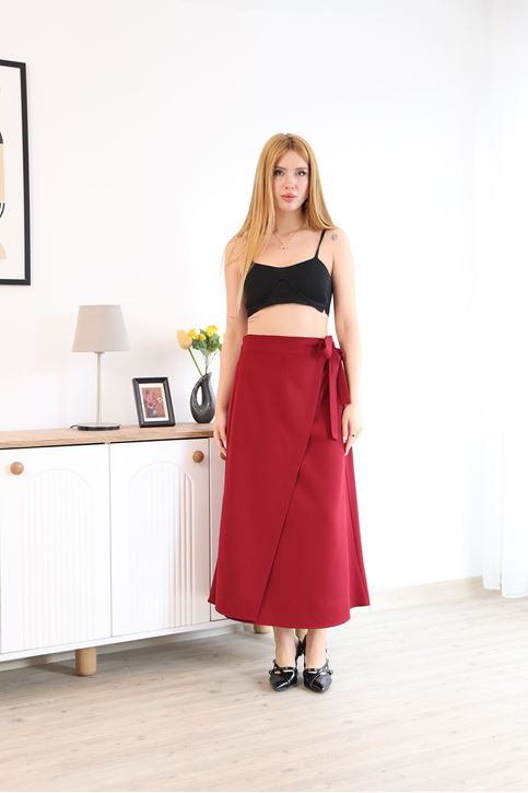 Ön Kapak Detay Atlas  Etek-Bordo