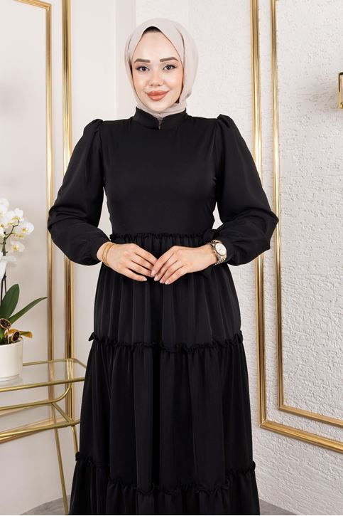 Kat Kat Bible Elbise-Siyah