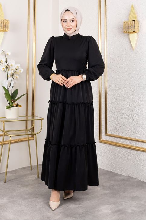 Kat Kat Bible Elbise-Siyah