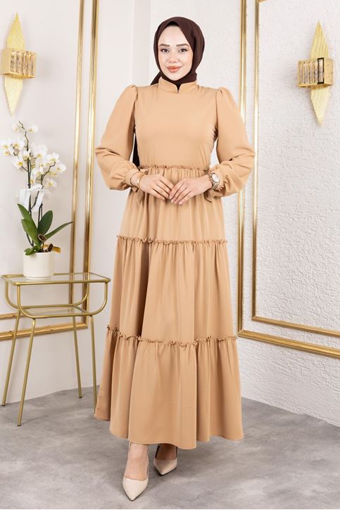 Kat Kat Bible Elbise-Karamel
