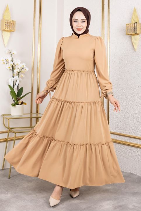 Kat Kat Bible Elbise-Karamel