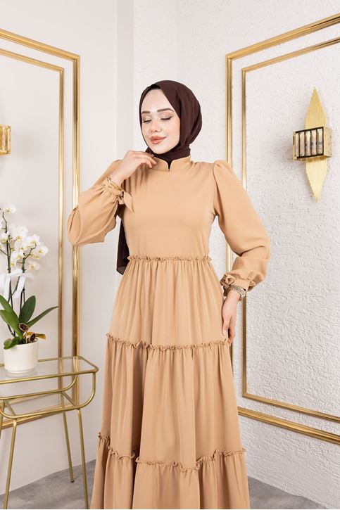 Kat Kat Bible Elbise-Karamel