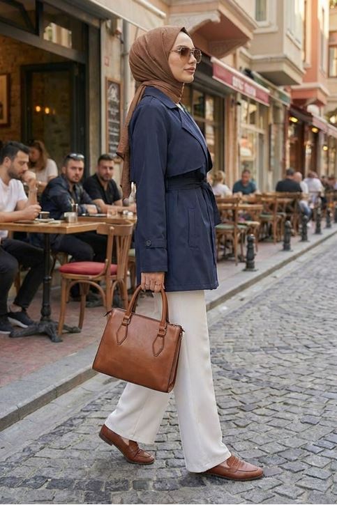 Aller Detay Kısa Trençkot-Lacivert