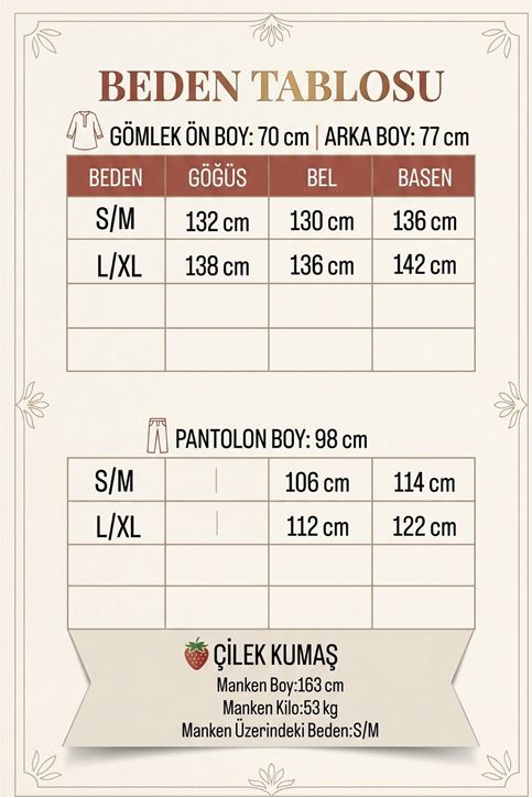 Kadın Açık Gri Rahat Kalıp Çilek Kumaş Gömlek Yaka Boydan Düğmeli Tunik Pantolonlu Takım Kombin