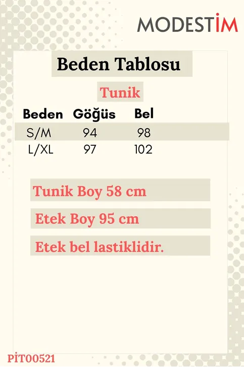 Kadın Lacivert Ön Arka Pensli Etekli Takım