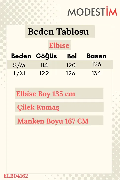 Kadın Bisiklet Yaka Çilek Kumaş Yazlık Rahat Kalıp Tesettür Siyah Elbise 