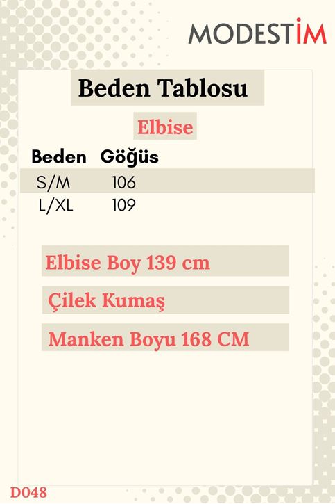 Kadın Tesettür Duman Çilek Kumaş Boydan Düğmeli Fırfır Yaka Bağlamalı Salaş Elbise