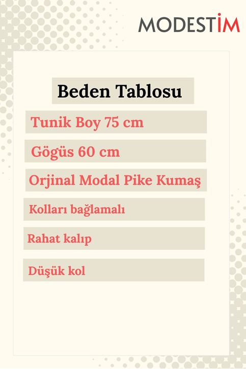 Kadın Pike Kumaş Kol Bağlamalı Uzun Kollu Oversize Rahat Kalıp Salaş Tesettür Tunik Kahve