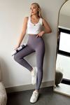 Kadın Ekstra Yüksek Bel İnce Gösteren Toparlayıcı Comfort Tayt Antrasit