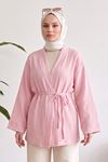 Kadın Bağlamalı Mevsimlik Kimono Kaftan Tesettür Tunik Şık Rahat Ceket Gündelik Stil Yeni Sezon Moda