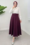 Kadın Kemerli Tesettür Kloş Etek